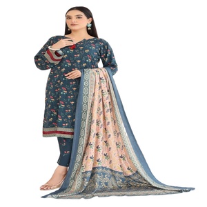 Venta al por mayor de verano de 3 piezas de trajes paquistaníes bordado Bin Hameed Vol VARSHA colección India y Pakistán ropa diaria - Product Image 1