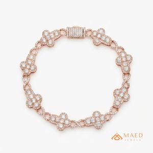 Pulsera de Cadena Fina con Moissanita en Oro Rosa, Joyería de Moda de Los Ángeles, Regalo Elegante para Uso Diario - Product Image 1