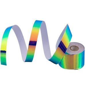 Ruban adhésif décoratif prismatique holographique coloré en acrylique imperméable pour emballage de cadeaux DIY, ruban laser à paillettes prismatiques - Product Image 3