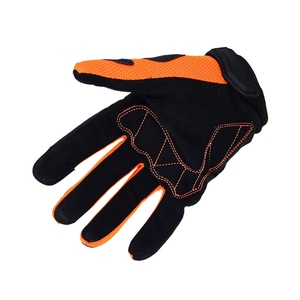 Guantes de Carreras de Dedo Completo Negros con Protección de Palma Naranja, Transpirables, con Cierre de Gancho y Bucle para Motocross y Uso en Exteriores - Product Image 4