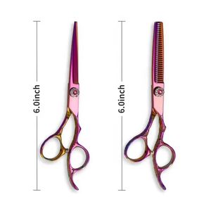 Swivel Thumb Professional Stainless Steel Hair <b>Shears</b> Anti-Static Barber Scissors Thinning <b>Shears</b> Leather Pouch Cutting - Product Image 2