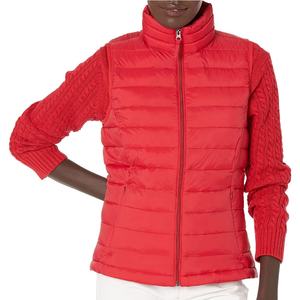 Chaleco corto de burbuja acolchada de moda de invierno para mujer con logotipo personalizado OEM transpirable e impermeable con patrón sólido - Product Image 6