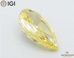 เพชร CVD สีเหลืองแฟนซี ความใส VS1 รูปทรงลูกแพร์ 1.00 กะรัต พร้อมใบรับรอง IGI สำหรับเครื่องประดับดีไซเนอร์ - Product Image 6