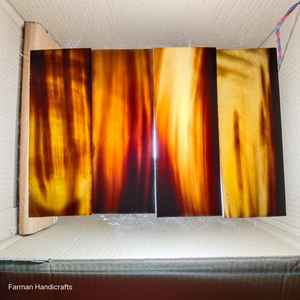 Élégante plaque en corne de buffle faite à la main, écologique, blanc clair et brun clair, matériau naturel pour montures optiques, vente en gros - Product Image 1