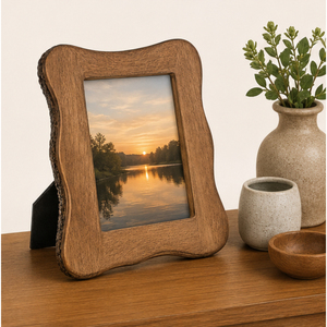 Wholesale Handcrafted Wavy Edge Wooden Photo <b>Frame</b> Vintage Solid <b>Wood</b> Tabletop <b>Picture</b> <b>Frame</b> for Home Decor & Desk Display - Product Image 4