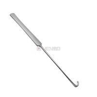 Instruments vétérinaires : Ensemble de hameçons Spay Snook incurvés de 8 pouces, à pointe émoussée de 12 mm, avec manche plat, pour stérilisation animale