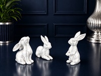 Ensemble de lapins de Pâques plaqués argent 999 Jaipur Metals |   100% Laiton |   Écologique |   Ventes en forte croissance |   Enfant |   Impression personnalisée |