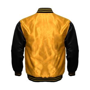 Chaqueta Varsity de Satén para Hombre, 100% Poliéster, al por Mayor, OEM, Personalizada, Bordada, Acolchada, con Forro, Estilo Béisbol - Product Image 4