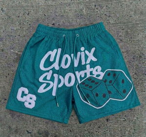 Custom Logo Heavy Weight Polyester Mesh Shorts Breathable Double <b>Layer</b> Mesh Short Wholesale Graphic Puff Print Streetwear Shorts - Product Image 6