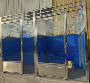 Modüler Köpek Kulübesi Sistemi Paslanmaz Çelik Köpek Kafesi Bölmeli Özel Boyut - Product Image 1