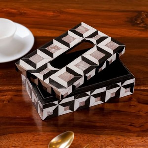 Elegant Handmade Resin Tissue Cover Decorative Tissue Holder for Bathroom <b>Vanity</b> and Dining <b>Table</b> Setup - Product Image 1