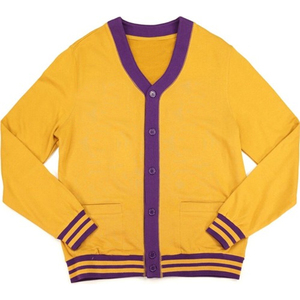 WIDE GREEK HOUSE Fraternity Cardigan pour hommes haute performance en laine/acrylique tricoté couleur unie à manches longues pour l'hiver - Product Image 1