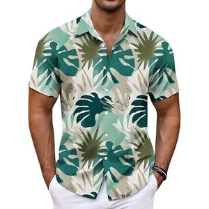 Chemises pour hommes décontractées à manches courtes boutonnées, idéales pour la plage, l'été, les vacances, les mariages - Product Image 1