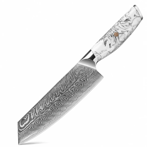 Cuchillo de Chef Profesional PRESTIGE BLADES de Acero Damasco Japonés, Hecho a Mano, Duradero, Ambidiestro, Hoja Fija Afilada, Moderno - Product Image 1