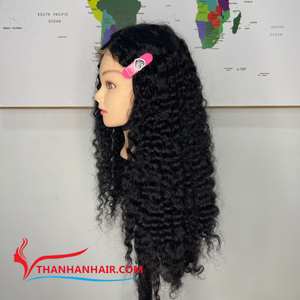 Mejor Venta Pelucas Cabello humano Cierre de encaje transparente Profundo Birmano Rizado Extensiones de cabello vietnamita SDD Venta al por mayor - Product Image 6