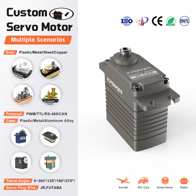 Kpower RC42P Magnetic Encoder TTL Serial Bus Robot Servo 42kg High Torque Coreless Digital Servo for Fixed Wing Drone