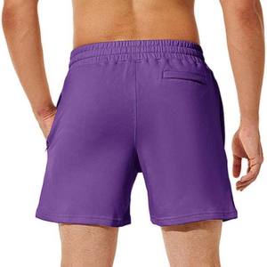 Pantalones Cortos Color Morado para Hombre, Servicio OEM ODM, Hechos a Medida, Material de Algodón y Felpa de Alta Calidad, Transpirables - Product Image 3