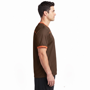 Camiseta de lacrosse de malla con cuello en V para hombre, camiseta de lacrosse estampada por sublimación, camiseta de lacrosse de manga corta para hombre - Product Image 3
