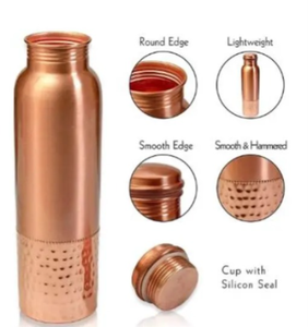 Bouteille de bière en cuivre au design classique avec bouchon push-pull – Anti-fuite, sans danger pour les aliments, grande capacité, cadeau d'affaires - Product Image 1