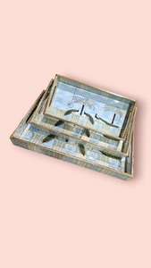 Bandeja de Esmalte para Juegos de Té, Bandeja de Servicio de Esmalte con Estampado, Bandeja de Esmalte para Exhibición de Alimentos, OEM Disponible - Product Image 5