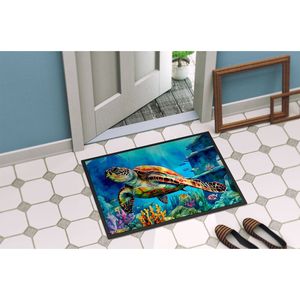 Tappeto Zerbino Tartaruga Marina Loggerhead Antiscivolo Lavabile a Pelo Corto per Interni/Esterni 24L X 36L Tappetino per Ingresso Porta Anteriore - Product Image 4
