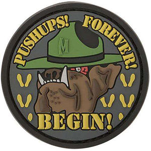 ตราสัญลักษณ์แบบเย็บติดทรงกลม 3 มิติ รุ่น Pushups Forever Begin - Product Image 4