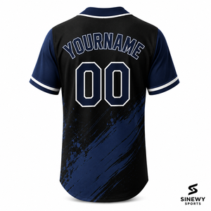 Maillot de baseball pour homme SINEWY SPORTS, personnalisé, sublimé, 100% polyester, manches courtes, évacuation de l'humidité, coupe classique - Product Image 3