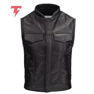 Factory Price <b>Men's</b> Winter Warm Reversible Heated Breathable Waterproof Windproof <b>Leather</b> <b>Vest</b> 100% Polyester Soft Shell - Product Image 1
