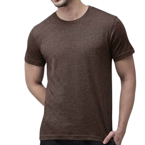 New <b>Design</b> Men Polyester/Cotton Anti-Wrinkle Knitted Short Sleeve T-Shirt Custom Front Print Solid High Quality Eco-Friendly - Product Image 4