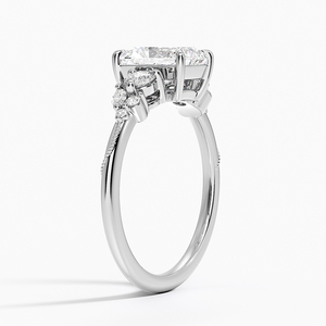 BOJ <b>Ring</b> 031 Radiant Cut 925 Silver Camellia Three Stone Halo <b>Diamond</b> <b>Ring</b> 2ct D Color VVS1 Moissanite GRA Certified Low Price - Product Image 2