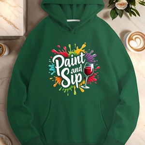 Paint and Sip with wine sudaderas casual de mujer - Product Image 2