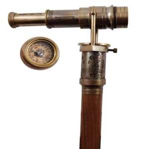 Bâton de marche en laiton, perche à marcher avec manche en bois - Product Image 4