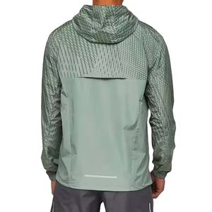 Vestes à fermeture éclair intégrale en polyester 100% personnalisées en usine, nylon brillant, imperméable, sublimation, veste coupe-vent pour homme - Product Image 3