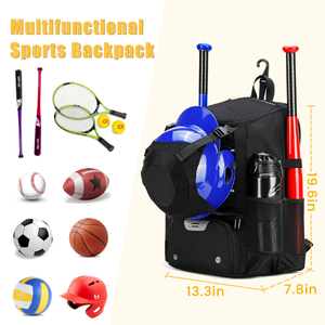 Hot Sale <b>Drawstring</b> Party Favor Bags Sports Baseball <b>Drawstring</b> <b>Backpack</b> Bags for Gym Sports Large Capacity Ripstop Baseball - Product Image 4