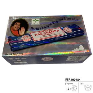 Incenso Nag Champa 15g X 12 Confezioni, Agarbatti di Qualità Premium, Bastoncini Indiani per Uso Religioso - Product Image 1