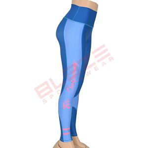 กางเกงโยคะเอวสูงระบายอากาศได้ดีผ้าสแปนเด็กซ์/ เอวยางยืดโพลีเอสเตอร์แห้งเร็ว - Product Image 2