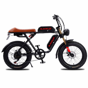 MEJOR OFERTA 2026 para Motocicleta Todoterreno NUEVA con Neumáticos Anchos de 26 Pulgadas, Cuadro Negro y Rojo con Asiento Naranja y Luz Delantera de 200-350W - Product Image 3
