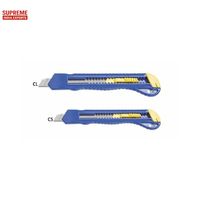 Couteau utilitaire rétractable à lame en acier inoxydable, robuste, avec poignée ergonomique et clip de poche, idéal pour le bureau, l'école et les travaux manuels