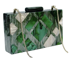 Sac de soirée en résine, pochette pour femme, vente chaude, sac à main léger pour mariage, style tendance fait à la main - Product Image 2