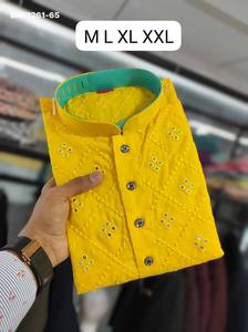 Ropa para festivales, la mejor tela de algodón con bordado y trabajo con espejos, kurta-pyjama de manga larga a precio de mayorista, proveedor de la India. - Product Image 5