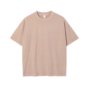 T-shirt en coton à manches courtes pour homme, coupe classique, couleur unie, col rond, jersey décontracté, tricoté, teint uni, design simple - Product Image 3