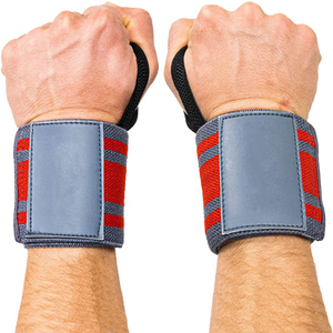 สายรัดข้อมือออกกำลังกายผ้าฝ้ายคุณภาพสูง ปรับได้ ทนทาน สำหรับยกน้ำหนัก ฝึกซ้อม พร้อมโลโก้สั่งทำ - Product Image 4