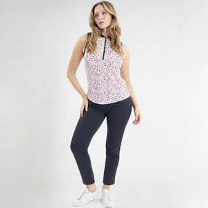 Camiseta de streetwear personalizada, lisa, de peso pesado, oversize, de manga larga, a rayas, desgastada, con lavado ácido, tipo polo, para mujer - Product Image 2