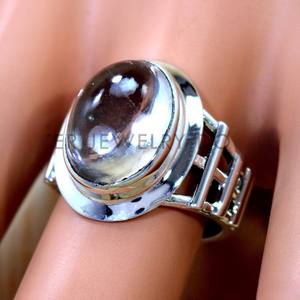 แหวนเงินแท้ 925 รูปทรงวงรี ประดับด้วยพลอยควอตซ์สีขาว รุ่น 2026 สไตล์ลำลอง ทำด้วยมือ เครื่องประดับชั้นดี แหวนแต่งงาน ขายส่ง - Product Image 2