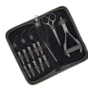 Kit d'outils professionnels pour extensions de cheveux en acier inoxydable avec aiguille à crochet, vente en gros, avec étiquette personnalisée - Product Image 2