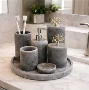 Best Quality Modern Luxury Design Resin Four-Piece <b>Bathroom</b> Set Easy Clean Customized Features for Daily Home Use Hotels - Product Image 1