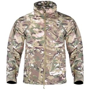 <b>Men's</b> Tactical <b>Jacket</b> Windproof <b>Waterproof</b> Outdoor Coat <b>Fleece</b> <b>Lined</b> Stand Collar Mountain Climbing Windbreaker Hiking Parka - Product Image 4