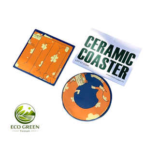 Posavasos de cerámica VIETNAM, de corcho, ecológicos, redondos, DIY, de 10 cm cuadrados/10.8 cm/16 cm/20 cm o personalizados a pedido. - Product Image 3