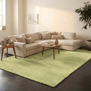 Alfombra de terciopelo verde pastel sólido, alfombra moderna hecha a mano para sala de estar, dormitorio, decoración minimalista contemporánea, alfombra de lujo - Product Image 2