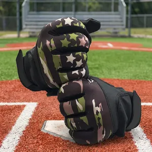 Camouflage Star Print <b>Fingerless</b> <b>Gloves</b> Unisex Non Slip Outdoor Sports <b>Gloves</b> All Seasons Polyester Material - Product Image 4